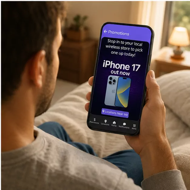 Promotion landing page announcing the iPhone 17